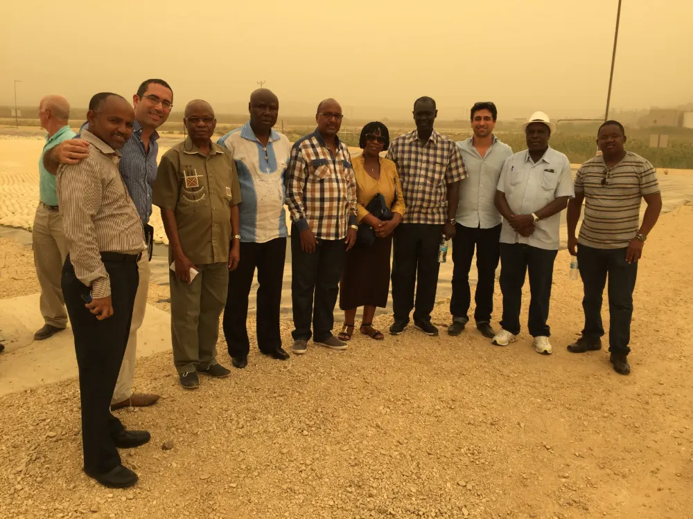 African agriculture delegation touring an Israeli farm with Uriel Raviv.